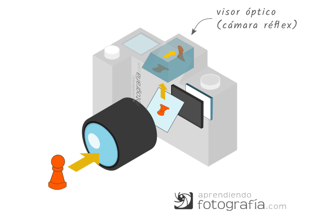 Visor óptico de una cámara réflex